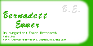 bernadett emmer business card